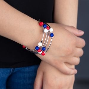 Red, White & Blue  Bracelet PAPARAZZI Let Freedom Ring